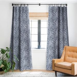 DENY Designs Herringbone Blackout Curtains 2 Panels
